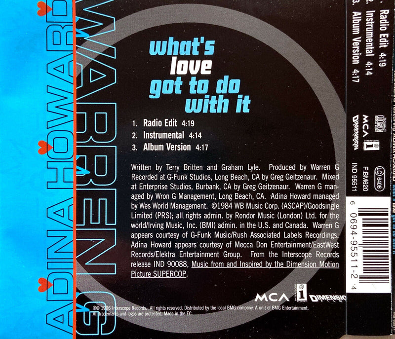 Warren G Featuring Adina Howard ‎Maxi CD What's Love Got To Do With It - Europe 