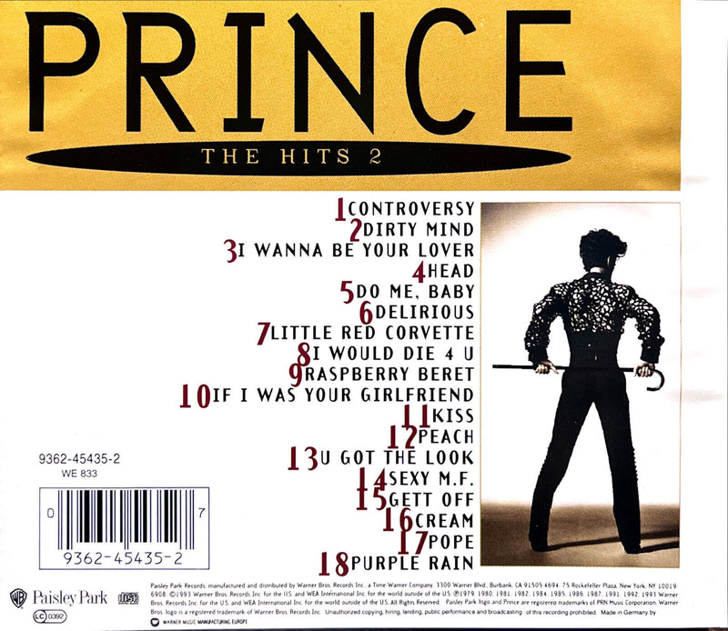 Prince CD The Hits 2