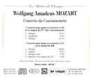 Wolfgang Amadeus Mozart CD Concerto Du Couronnement