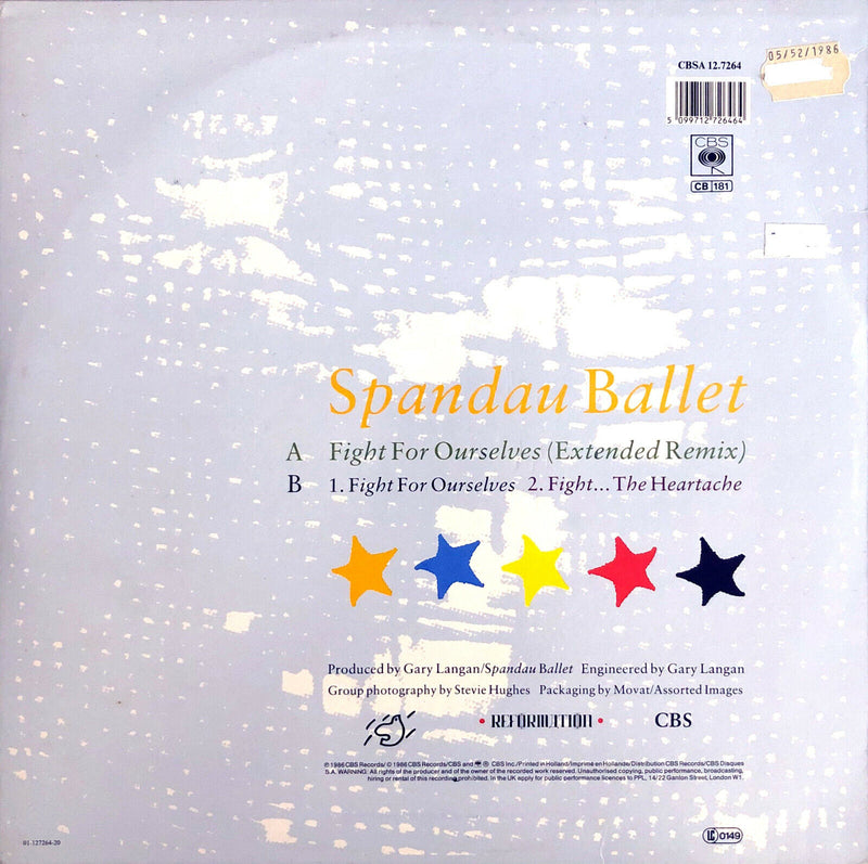 Spandau Ballet ‎12" Fight For Ourselves (Extended Remix) - Holland (VG+/M)