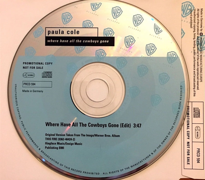 Paula Cole ‎Maxi CD Where Have All The Cowboys Gone? - Promo - Germany (M/EX+)