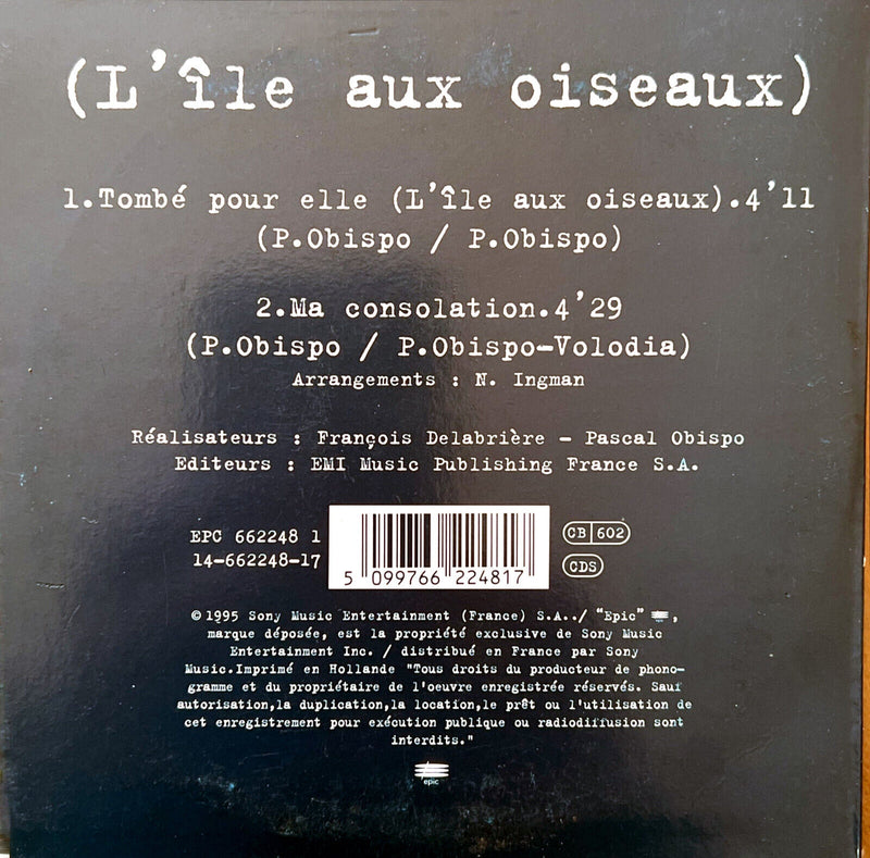 Pascal Obispo CD Single Tombé Pour Elle