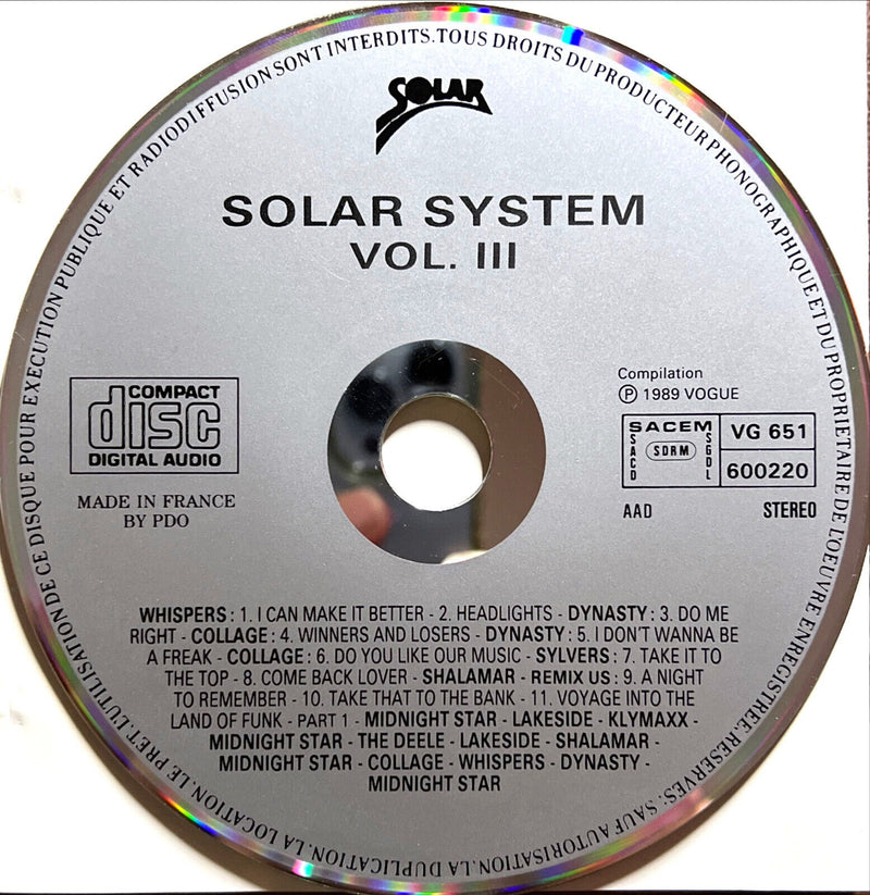 Compilation CD The Solar System Vol. III