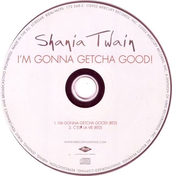 Shania Twain ‎CD Single I'm Gonna Getcha Good! - Europe (EX/M)