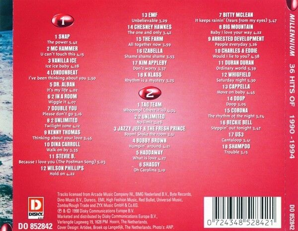 Compilation 2xCD 36 Hits 1990-1994 - Europe (M/EX+)