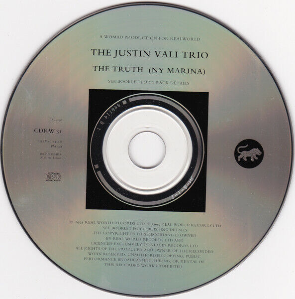 The Justin Vali Trio ‎CD The Truth (Ny Marina) - Europe (EX+/VG+)
