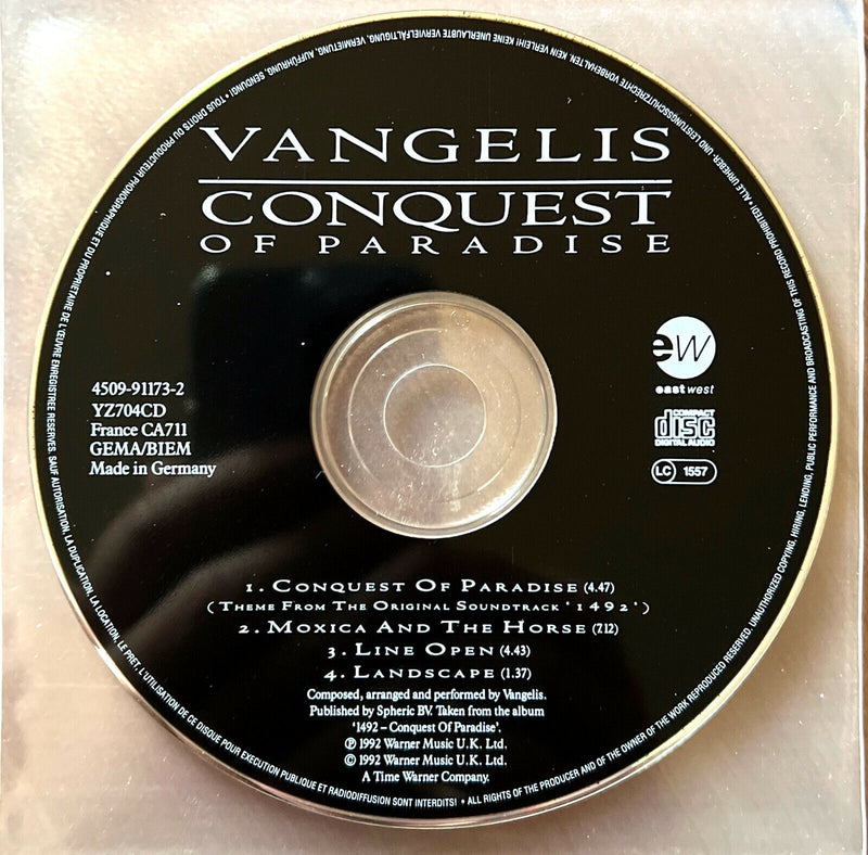 Vangelis Maxi CD Conquest Of Paradise - CD Noir