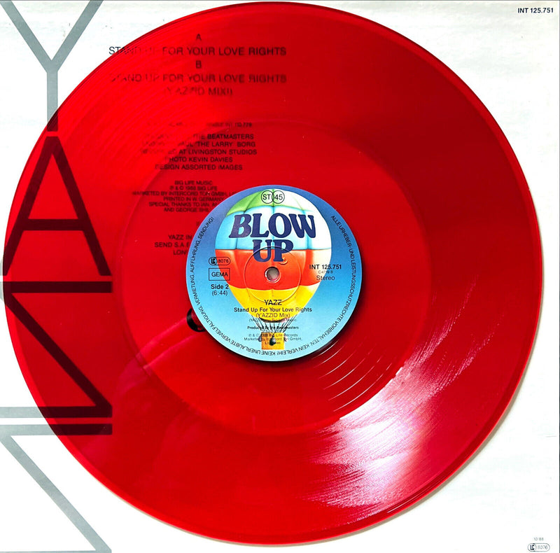 Yazz 12" Stand Up For Your Love Rights - Red Translucent Vinyl