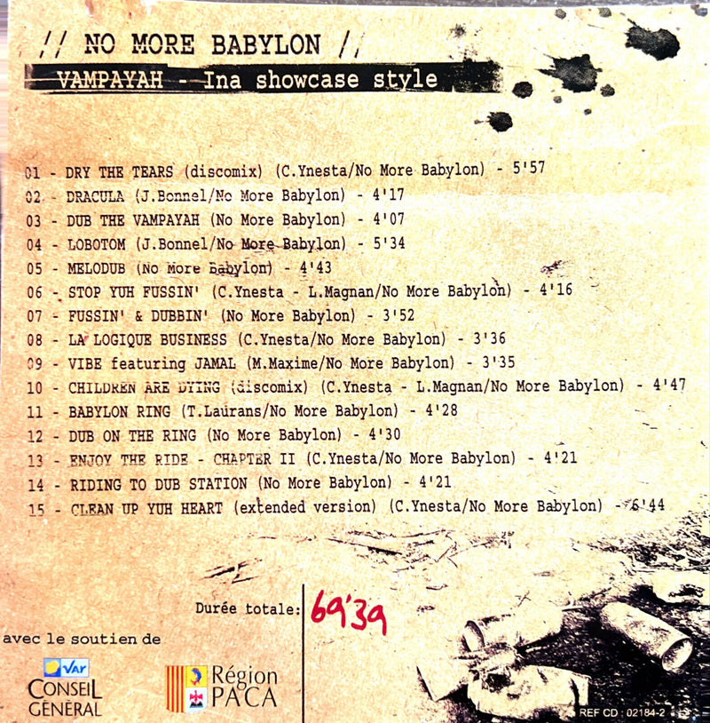No More Babylon CD Vampayah Ina Showcase Style