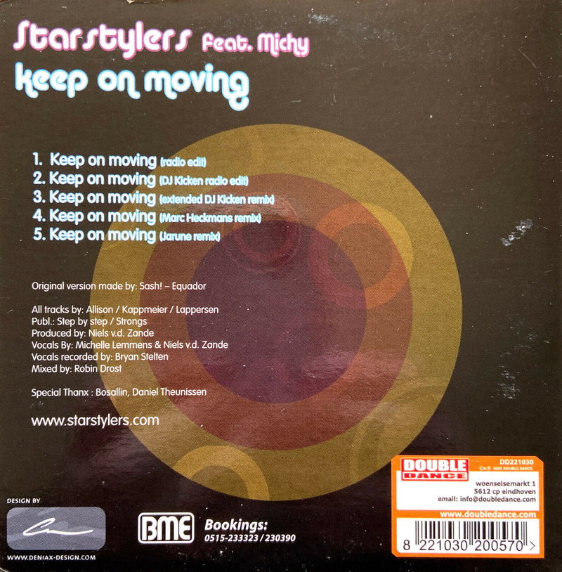 Starstylers Feat. Michy Maxi CD Keep On Moving - Holland (VG+/VG+)
