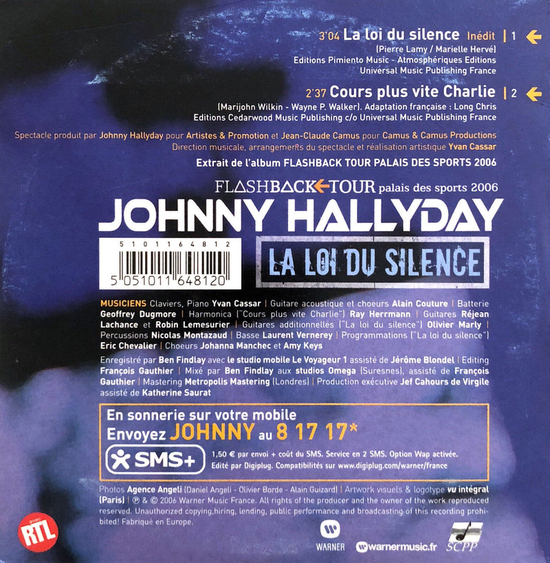 Johnny Hallyday ‎CD Single La Loi Du Silence - Europe (VG/EX+)