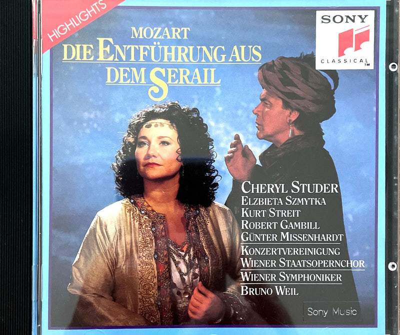 Wolfgang Amadeus Mozart CD Die Entfuhrung aus dem Serail "Highlights" - Europe