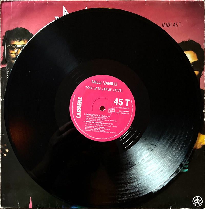 The Real Milli Vanilli 12" Too Late (True Love)