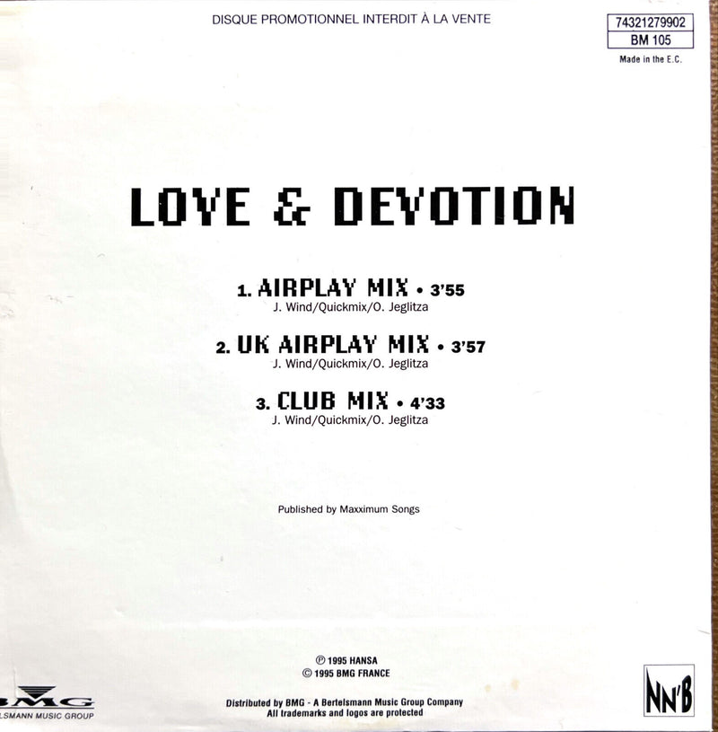Real McCoy CD Single Love & Devotion - Promo