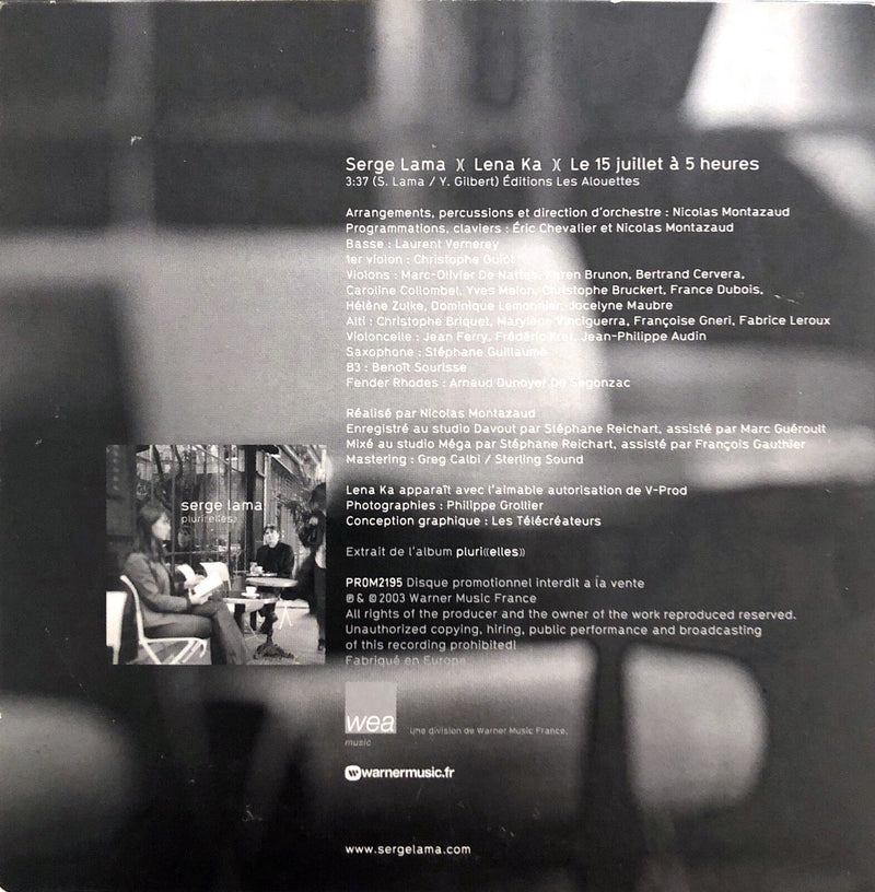 Serge Lama CD Single Lena Ka - Promo - France (EX/M)