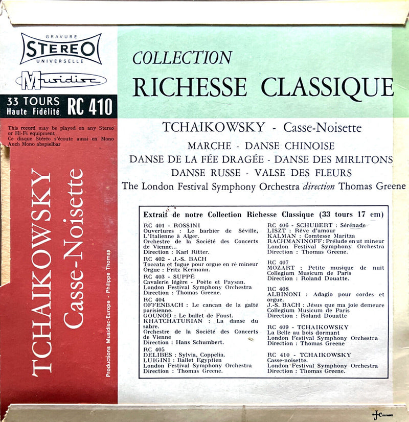 Tchaïkowsky, The London Festival Symphony Orchestra 7" Casse-Noisette