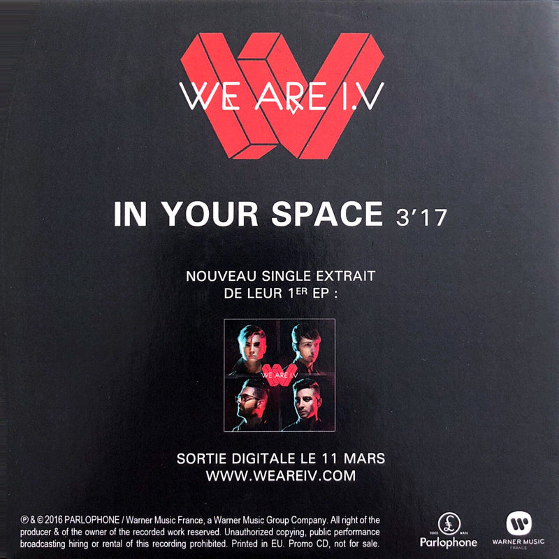 We Are I.V CD Single In Your Space - Promo - France (EX+/M)