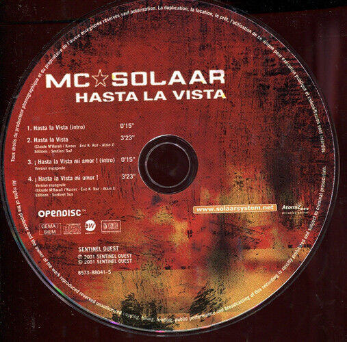 MC Solaar CD Single Hasta La Vista - France (EX/EX+)