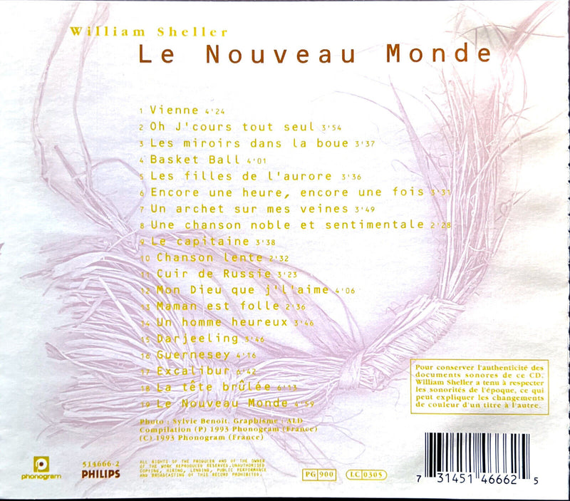 William Sheller CD Le Nouveau Monde