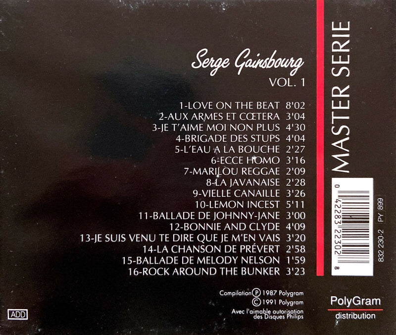 Serge Gainsbourg ‎CD Serge Gainsbourg Vol.1 - Made in France by PMDC (VG/VG)