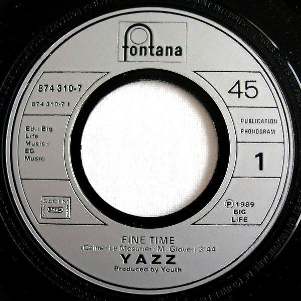 Yazz ‎7" Fine Time - France (VG+/EX)