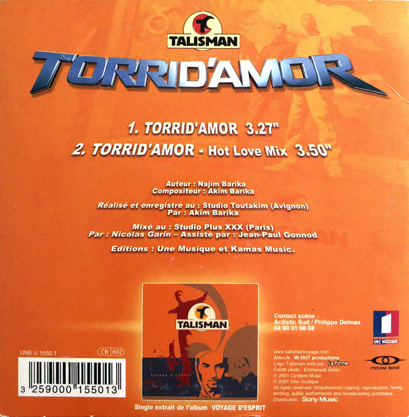 Talisman CD Single Torrid'amor - France (EX/EX)
