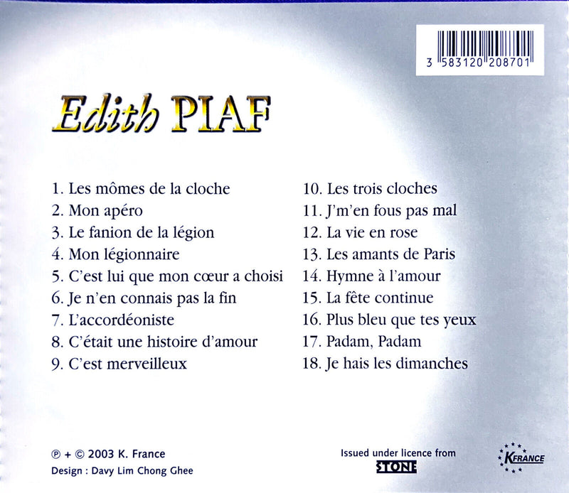 Edith Piaf CD Edith Piaf