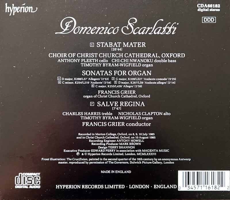 Domenico Scarlatti - Choir Of Christ Church Cathedral, Oxford, Anthony Pleeth, C