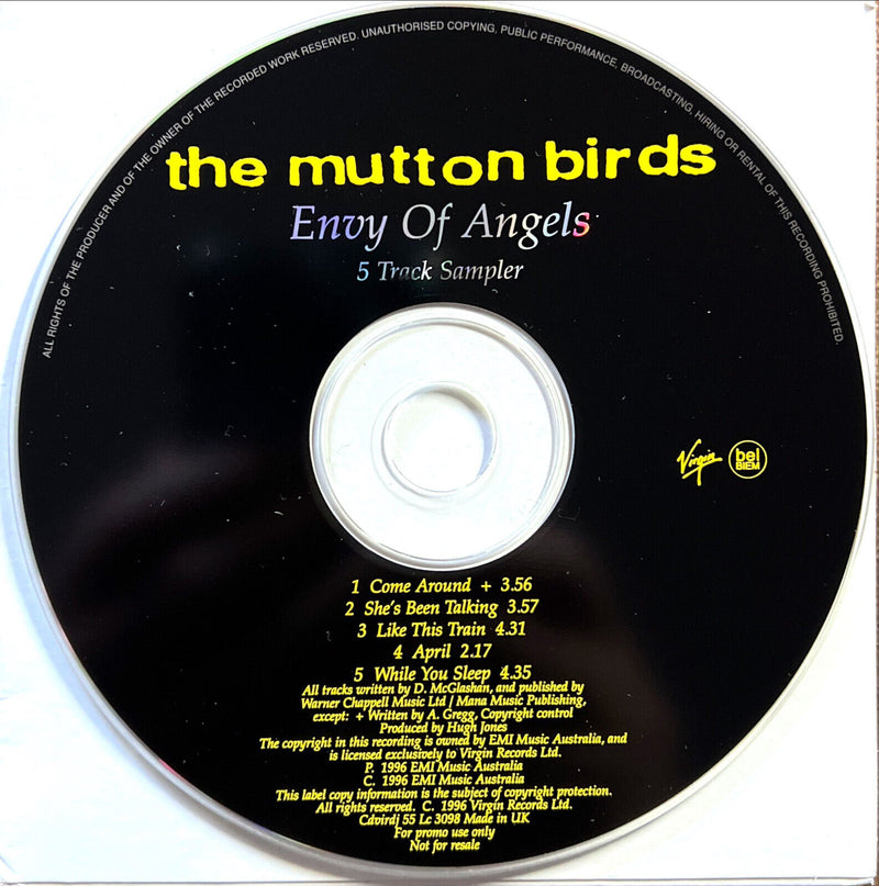 The Mutton Birds CD EP Envy Of Angels (5 Track Album Sampler) - Promo