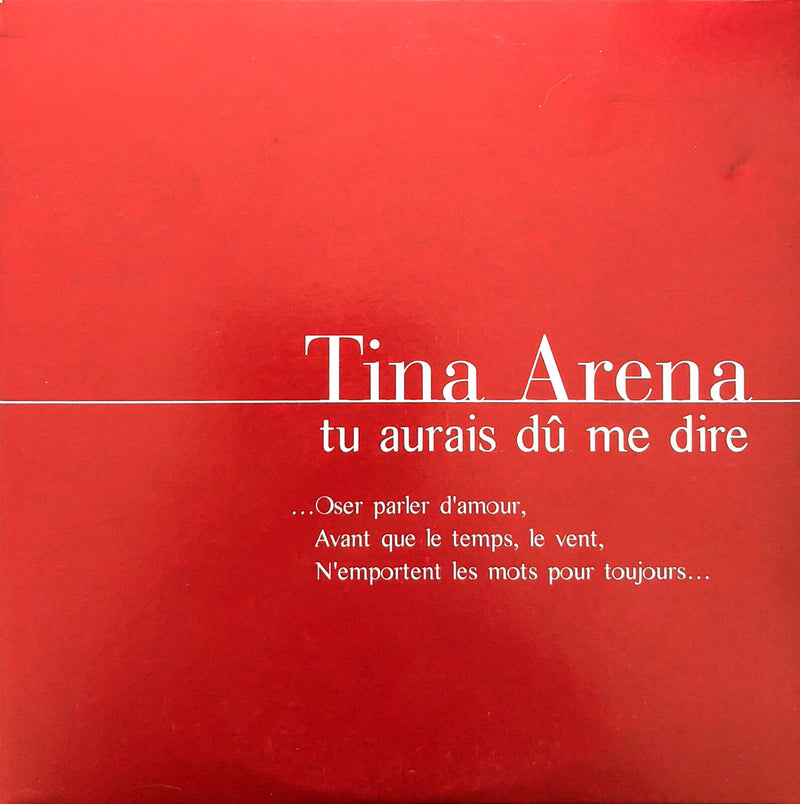 Tina Arena CD Single Tu Aurais Dû Me Dire (Oser Parler D'Amour) - Promo - France