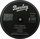 Bernard Lavilliers LP État D'Urgence - France (VG+/EX+)