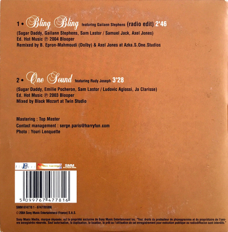 Sugar Daddy CD Single Bling Bling - France (EX/EX+)