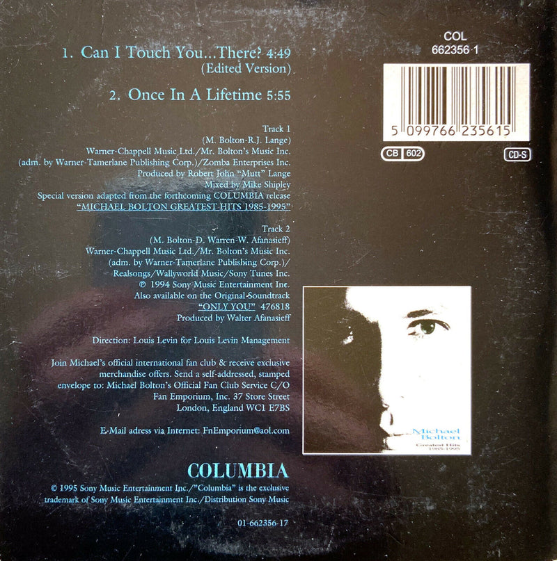 Michael Bolton ‎CD Single Can I Touch You ... There? - Europe (VG+/EX+)