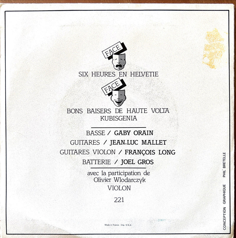 Publication Légale D'écrits Musicaux 7" Six Heures En Helvétie - France