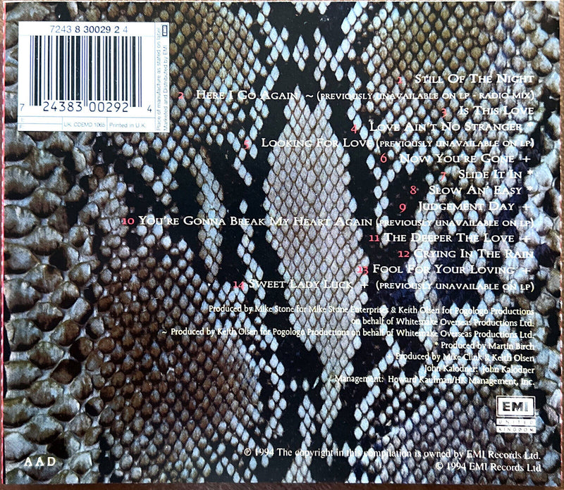 Whitesnake CD Greatest Hits
