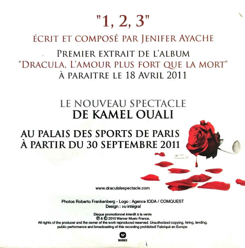 Anaïs Delva ‎CD Single 1,2,3 (Dracula L'Amour Plus Fort Que La Mort) - Promo