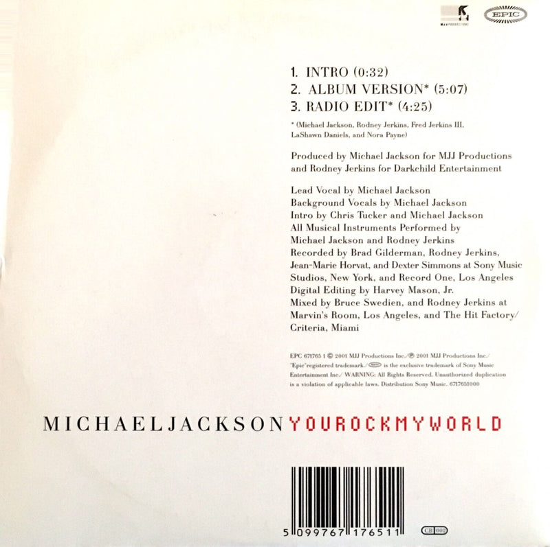 Michael Jackson ‎CD Single You Rock My World - Europe (VG+/M)