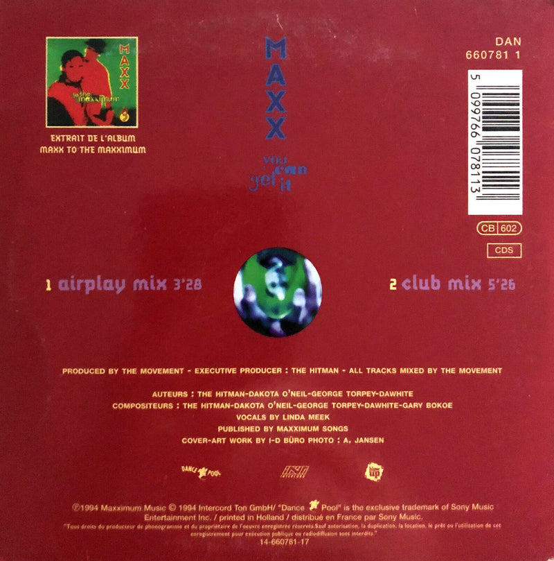 Maxx ‎CD Single You Can Get It - France (G+/G)