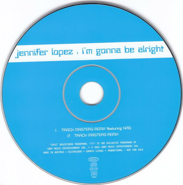 Jennifer Lopez ‎Maxi CD I'm Gonna Be Alright - Promo - Europe (M/M)