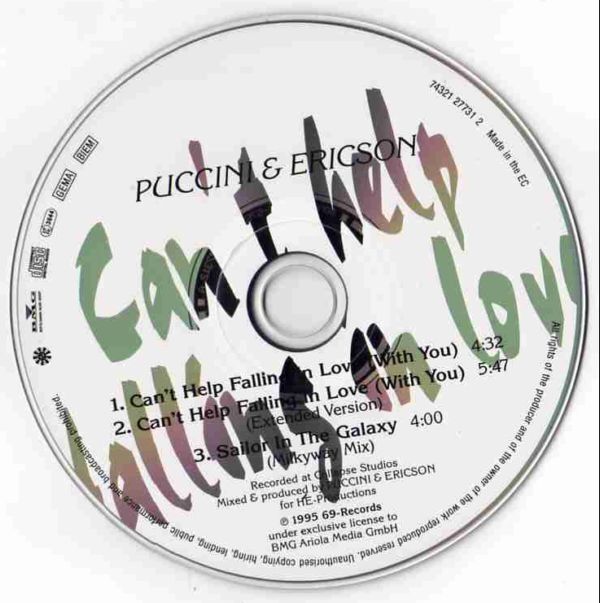 Puccini & Ericson ‎Maxi CD Can't Help Falling In Love (With You) - Europe