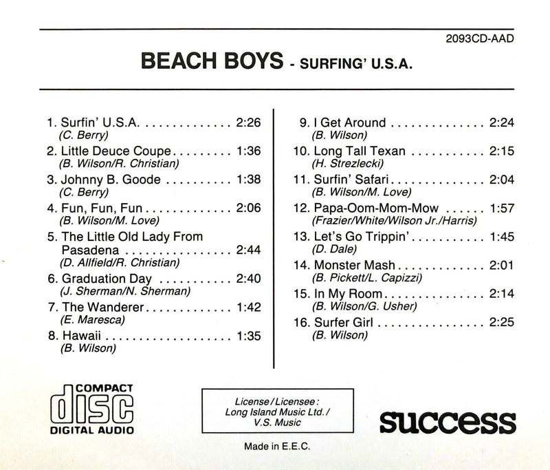 The Beach Boys ‎CD Surfin' USA - Europe (M/EX)