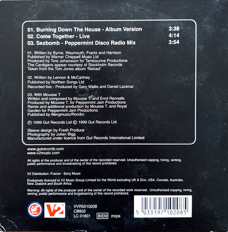 the back of a cd case with a black background