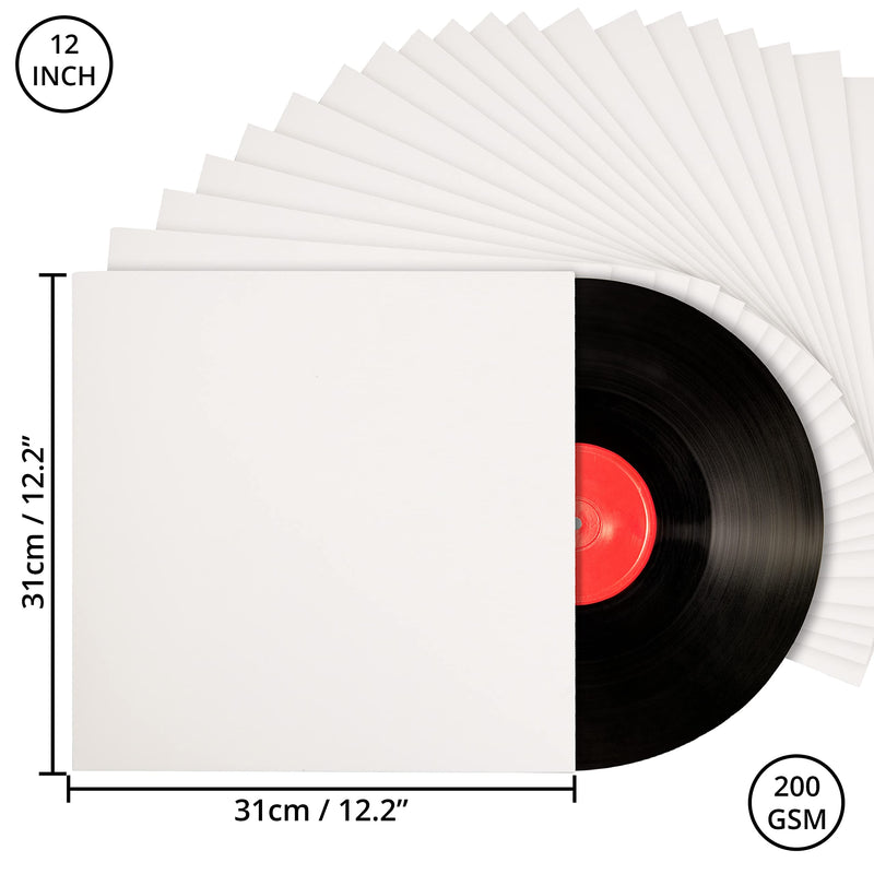 100 Pochettes De Protection Pour Vinyles 12" - LinusRecords, Plastique PP 130 Microns, 32.5 X 32.5 Cm - Pour LP 33 Tours, Transparentes - 7