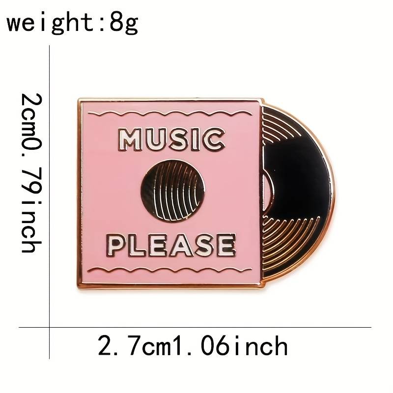 Pin's Vinyle 'Music Please' - Accessoire Mode Mélomane