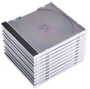 Lot de 10 Boîtiers standards (pour CD et disques Blu-Ray, Étui protecteur pour CD) Noir/Transparent