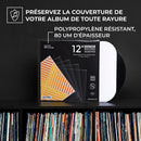 BIG FUDGE Pochettes Extérieures Vinyles - 30cm x 50pcs - Pochette Transparente en Plastique pour Disque Vinyle 33 Tours - Durables et Infroissables - Épaisseur 3 mil, 30x30 cm