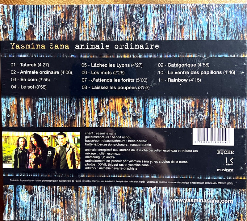 Yasmina Sana CD "Animale ordinaire" (M/M - Scellé)