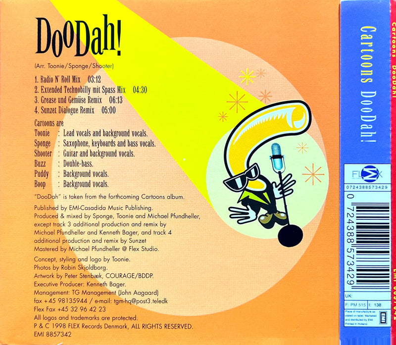 a cd cover with an image of a cartoon character