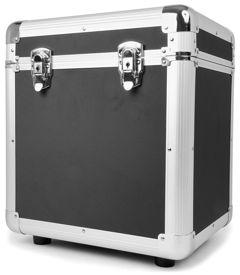 Flight Case / Valise Vinyles 31 x 35,5 x 39cm - Noir, 12 Pouces, Construction Très Robuste, Poignées Intégrées, Idéal DJ Mobiles