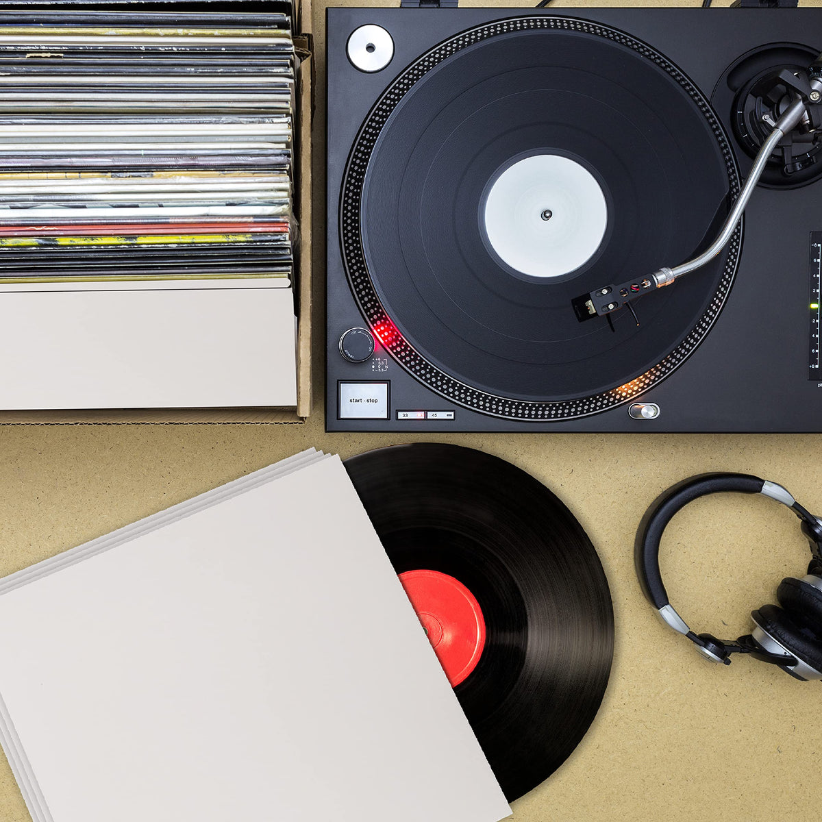 50 Pochettes Vinyle 33 Tours Intérieures 12 Pouces - Protection Antistatique HDPE 3 Couches